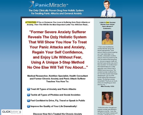 Panic Miracle ™: Top Panic Attacks & Anxiety Offer On CB!