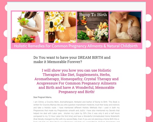 Bump To Birth- Holistic Remedies For Pregnancy And Natural Childbirth