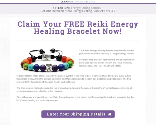 Free S&h Reiki Energy Bracelet Offer – Improved For Higher Epcs!