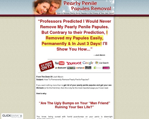 Pearly Penile Papules Removal – Brand New Market ~ Hot