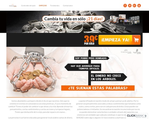 Atrae Dinero, Abundancia Y Prosperidad: Cambia Tu Vida En Solo 21 Dias