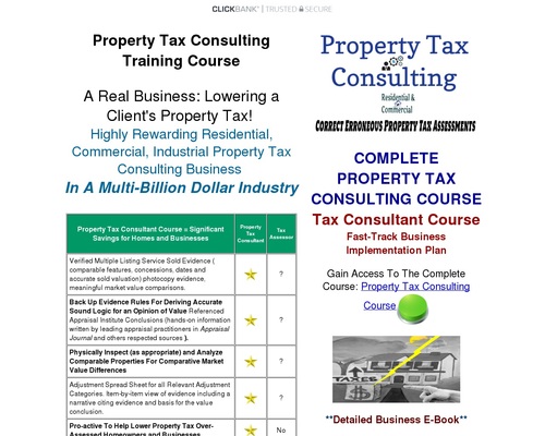 Property Tax Appeal Course For Residential & Commercial Consulting