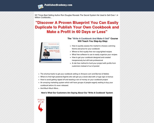 Write A Cookbook. Easy System To Publish And Sell Your Own Cookbook