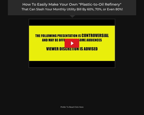 Backyard Refinery – Red Hot Survival Offer With A Major Twist