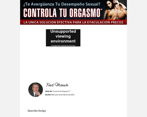 Controla Tu Orgas.mo. 90% De Comisión. Excelente.