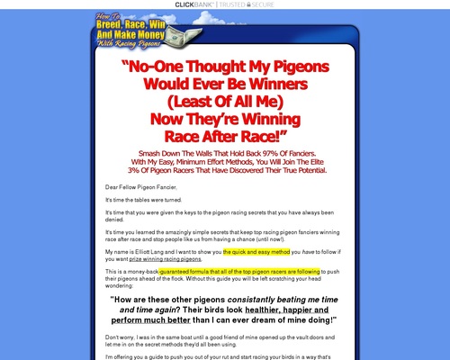 Racing Pigeons: How To Race, Breed, Win And Makey Money