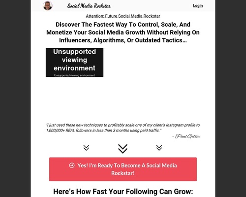 Social Media Rockstar – Converts On Cold Traffic!