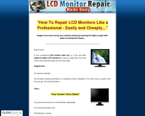 Lcd Monitor Repair Made Easy ~ New Hungry Niche