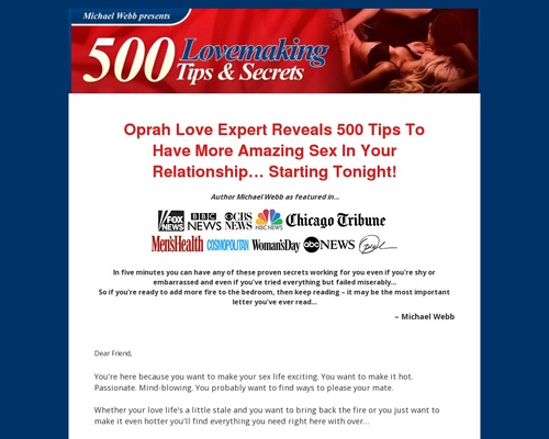 500 Lovemaking Tips & Sex Secrets