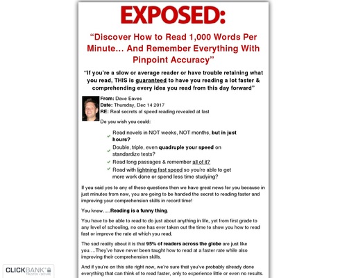 Speed Reading Acceleration Secrets Course