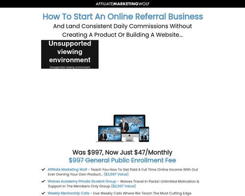 Affiliate Marketing Wolf 2.0 – New Vsl Converts Like Crazy!