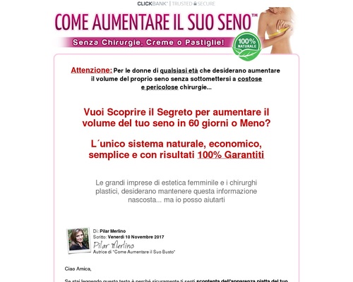 Come Aumentare Il Suo Seno – Italian Version