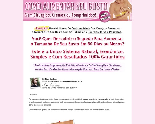 Como Aumentar Seu Busto – Portuguese Version