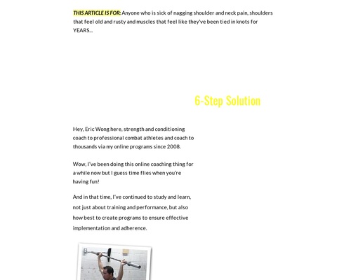 Programs To Help Active People Eliminate Pain And Improve Mobility