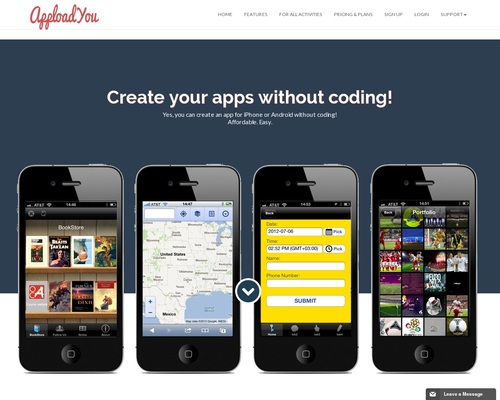 Apploadyou – create mobile apps without coding!