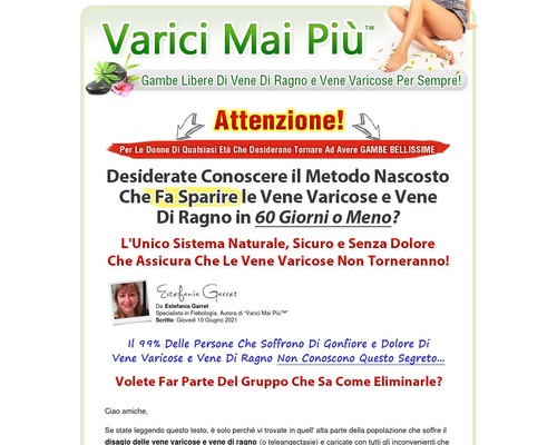 Varici Mai Più™ | Gambe Libere Di Vene Di Ragno e Vene Varicose Per Sempre!