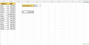 SUMIF Formula in Excel 